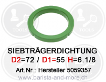 Siebträgerdichtung ø 72x55x 6.1/8